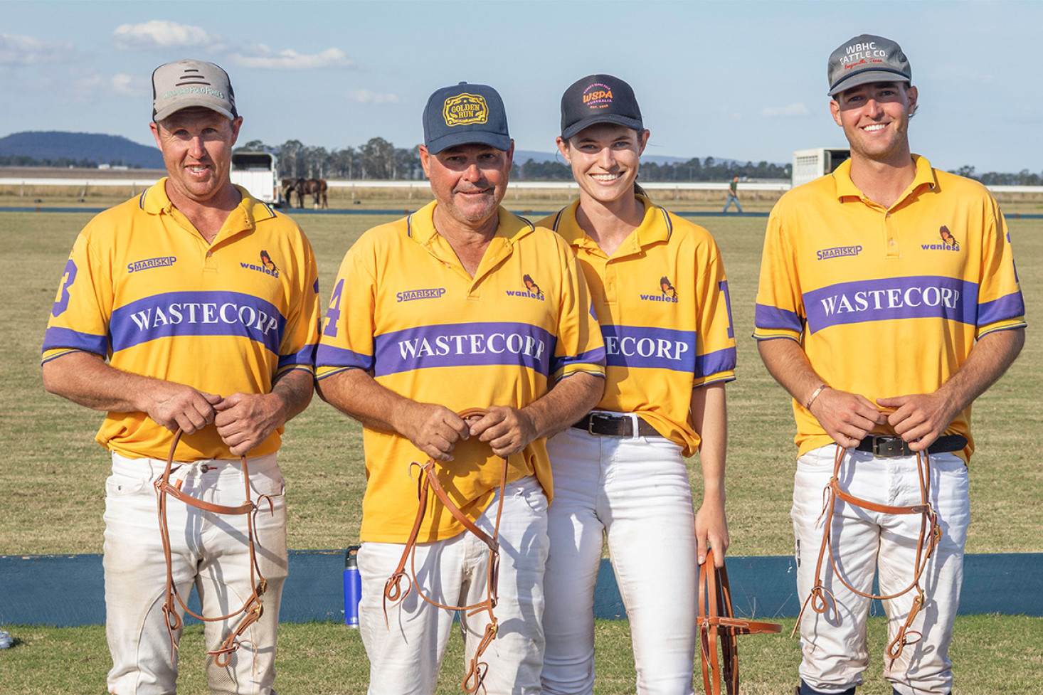 Winning A grade side AMR, from left, Aiden Nunn, Damian Johnson, Lily Brown and Declan O’Rourke.