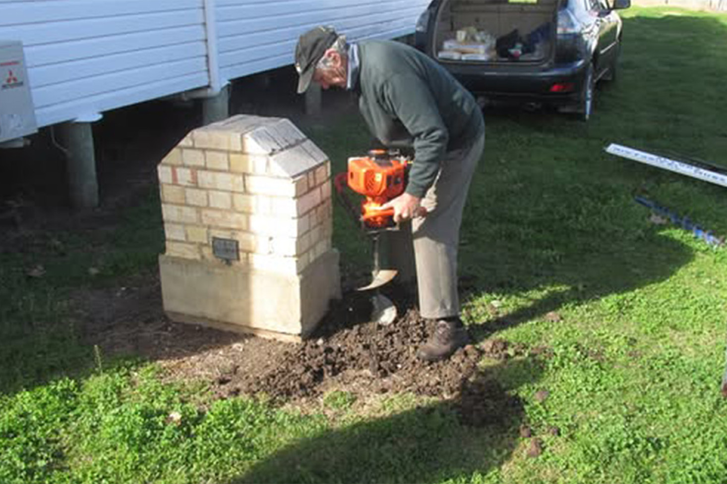 Dave, the busy handyman at the Allora Museum (photo supplied).