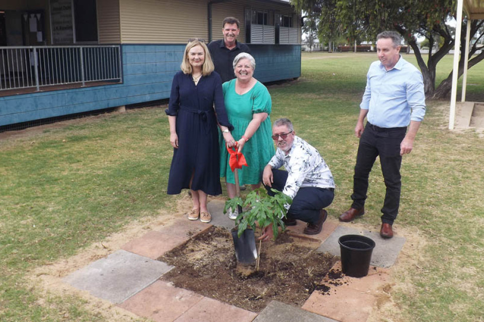 In line with previous commemorations for the opening of the Preschool Centre and its 25 years anniversary, former students from 1974 planted a tree to mark the 50 years milestone in front of the existing Prep building.