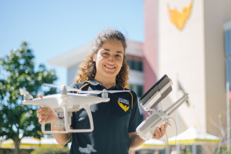 Dr Zahra Gharineiat of the University of Southern Queensland is encouraging farmers to use drones.