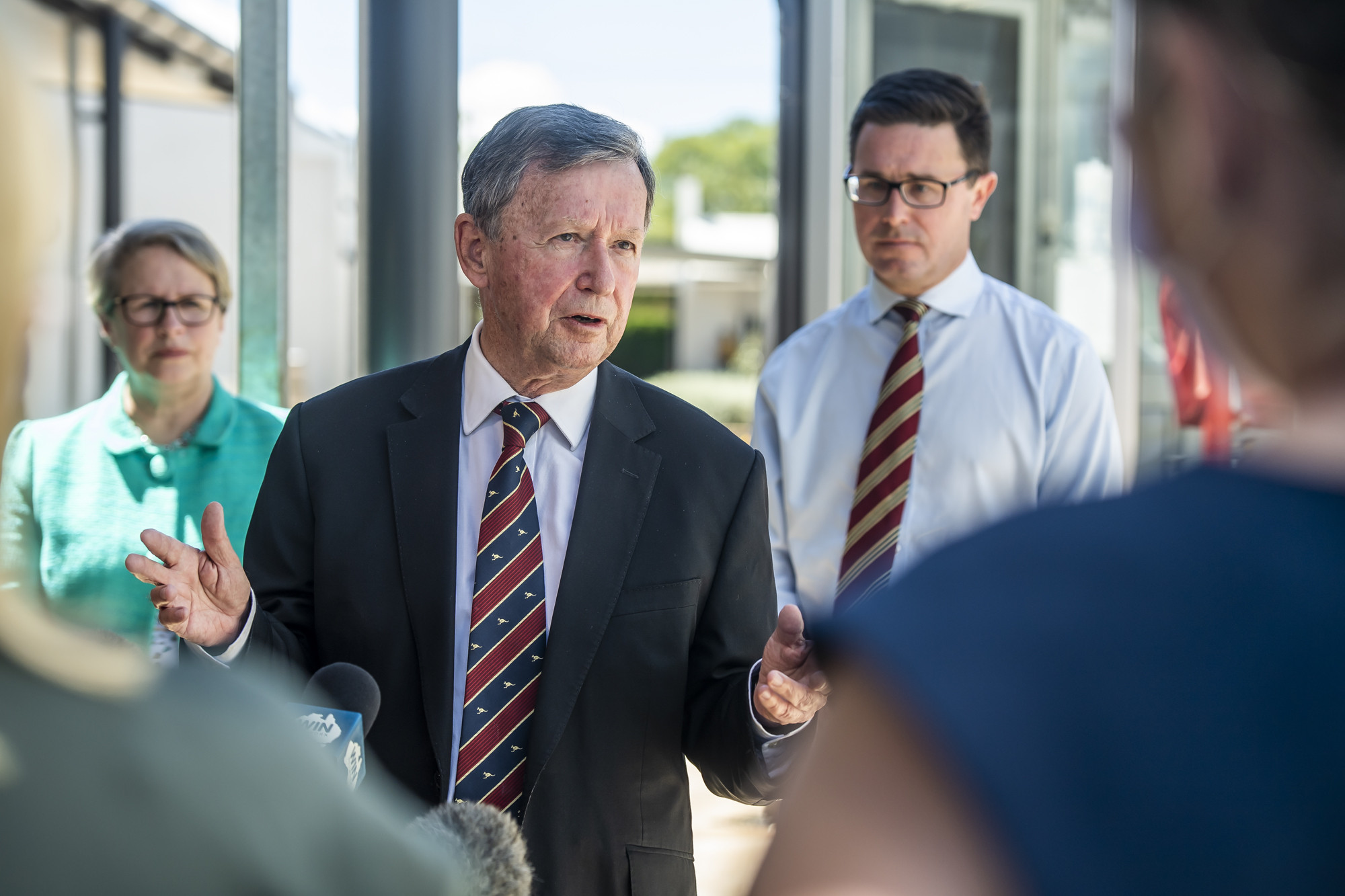 University of Southern Queensland Vice-Chancellor Professor Geraldine Mackenzie; Hub Director and USQ researcher Professor Roger Stone; and Minister for Agriculture, Drought and Emergency Management, Member for Maranoa David Littleproud at the announcement of the new Hub.