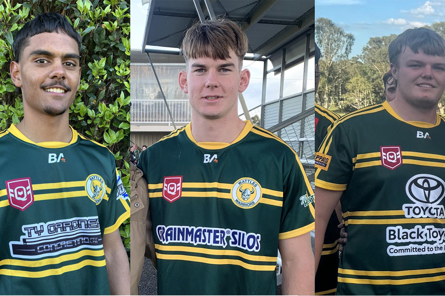 Mason Watson (left), Sebastian Hepner (centre), and Thomas Fenwick (right) have all made their A Grade debuts in 2025.