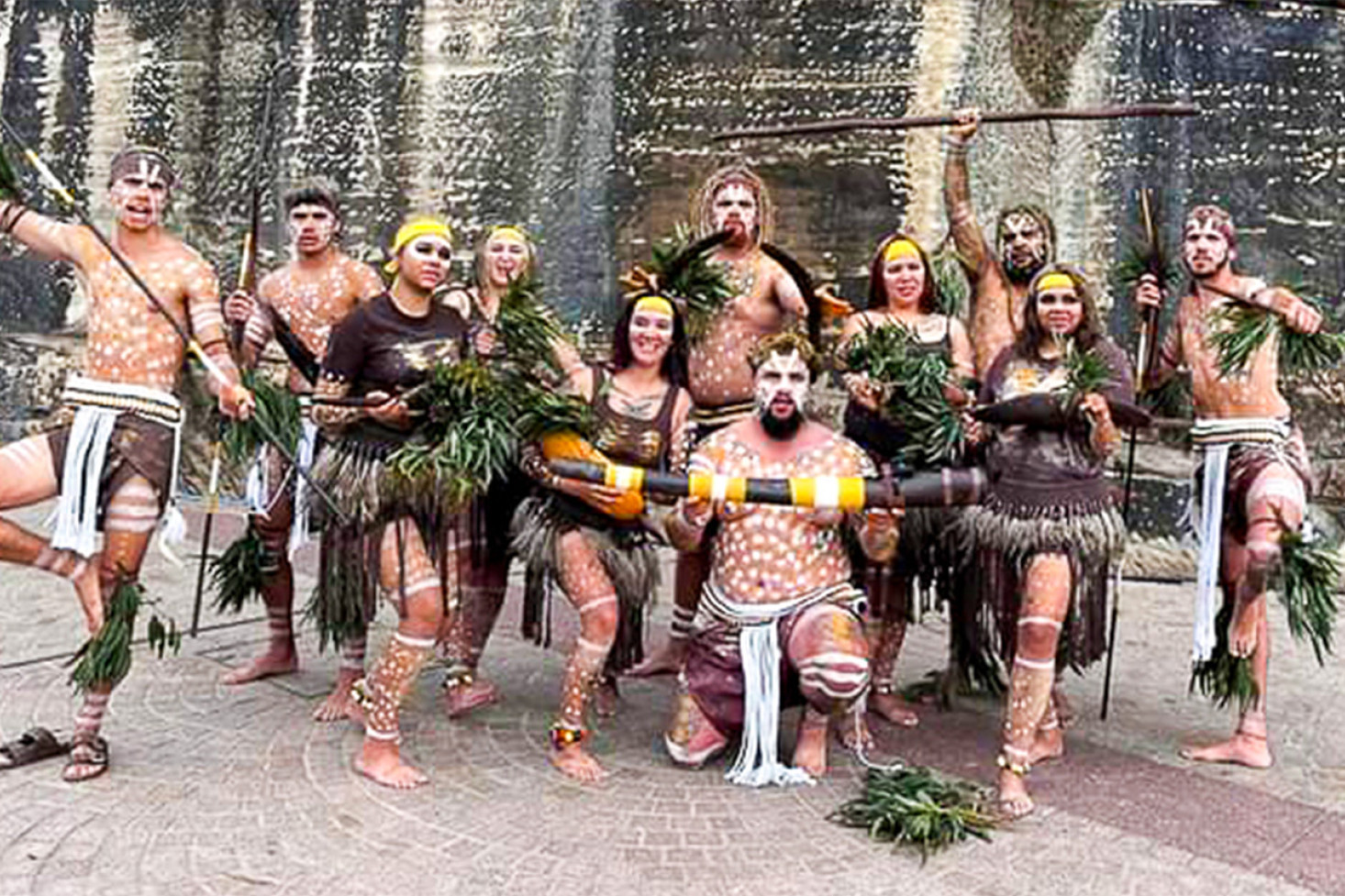 Mura Biri Gururu Aboriginal Dancers at the Sydney Opera House.