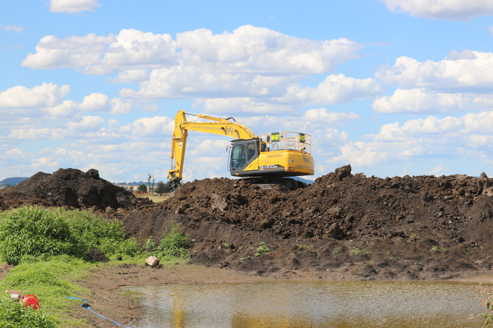 Construction continues at the Clifton wastewater treatment plant.