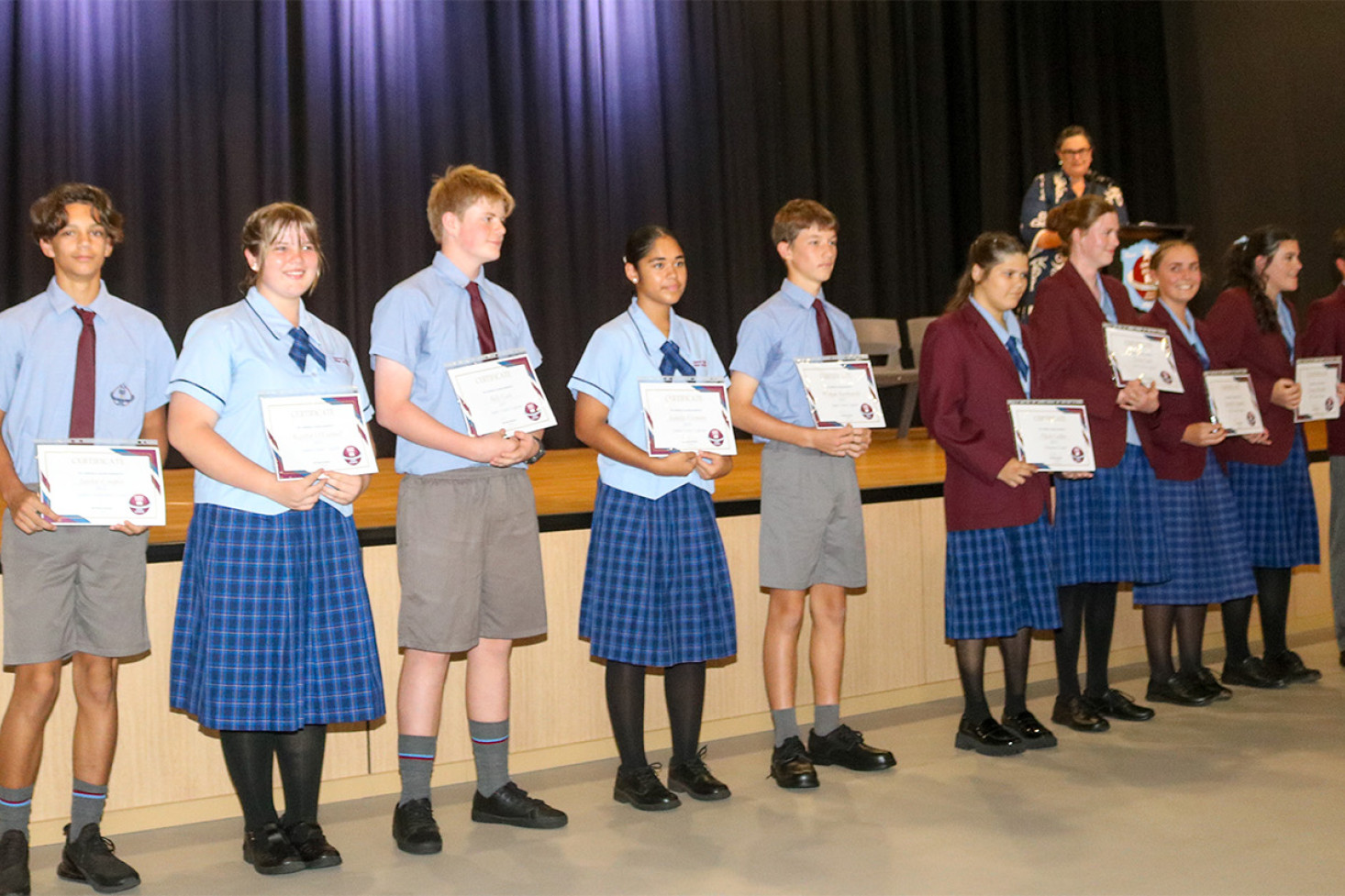 Oakey State High School’s 2025 Junior (left) and Senior (right, in blazers) Leaders.