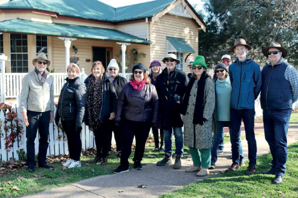 As part of Jumpers & Jazz the Allora and District Historical Society conducted walking tours last weekend. Trevor Neale guided his group around Allora taking in historic homes and churches.