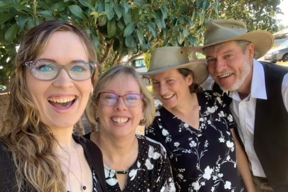 The Amity Quartet, from left: Cassie Midgley, Leanne Midgley, Vanessa Burge and Don Burge.