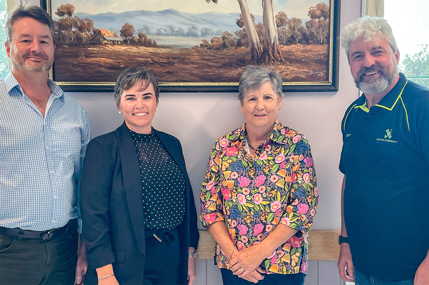 From left: CCHS Andrew Douglas (Chair), Amelia Simpkins (Executive Director - Operations), Anne Glasheen (Deputy Chair), Rodney Watton (Executive Director - Community).