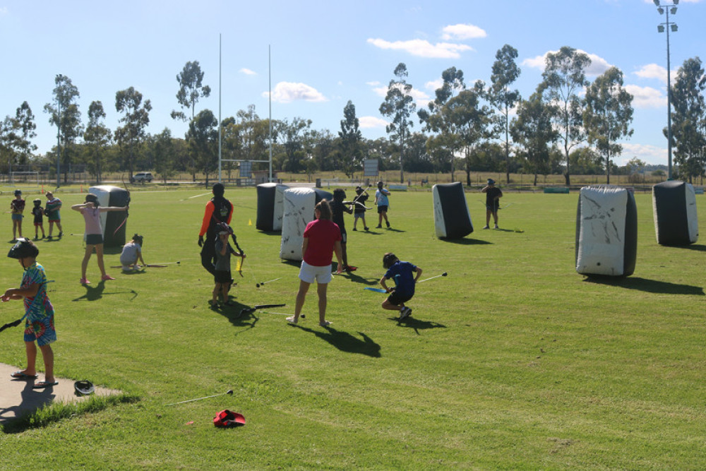 There was something a little different on offer at Club Pittsworth on Tuesday: archery attack.