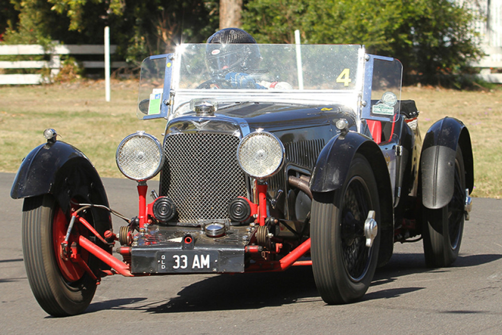 At the Sprints, Max Stephenson will be racing in a 1933 Aston Martin Le Mans. Photo, Trapnell Creations