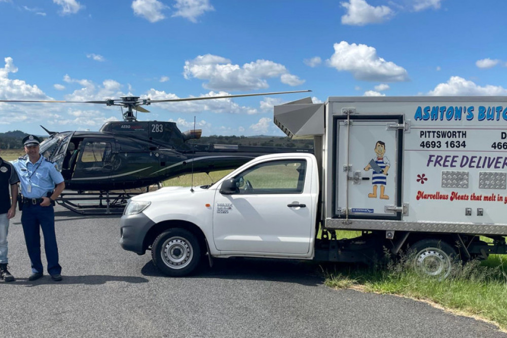 Ashton’s Butchery handed over the meat to New South Wales Police and it was then transported via helicopter to reach those in need.