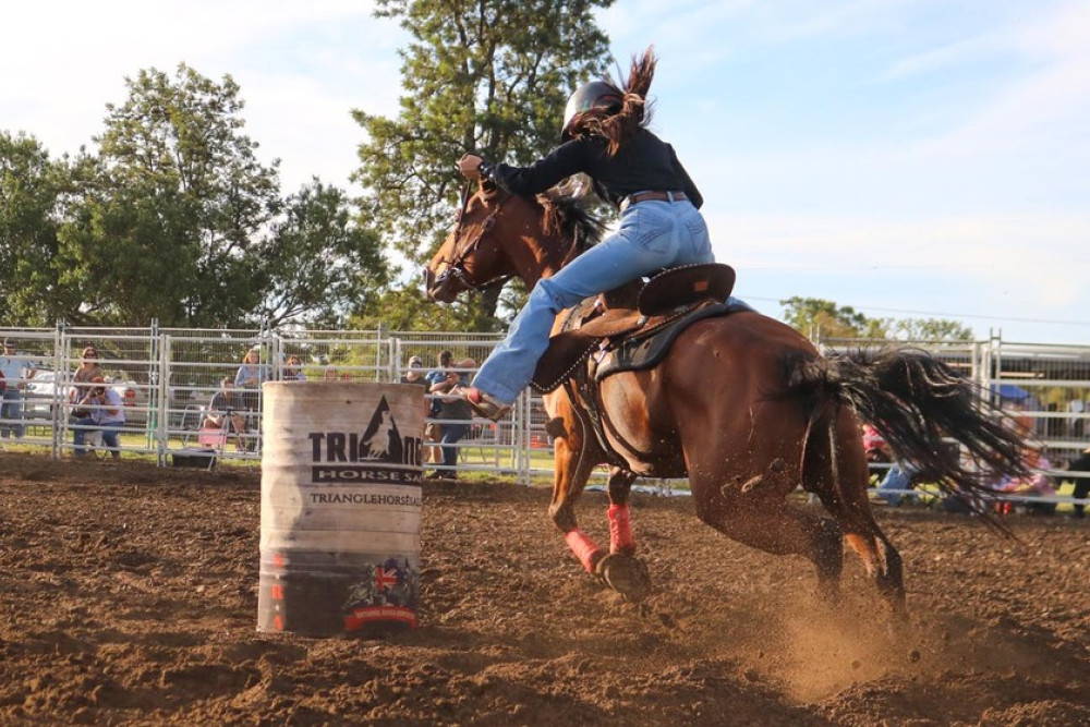 The Friday night rodeo entertainment drew one of the largest crowds the Pittsworth Show Society had ever seen.