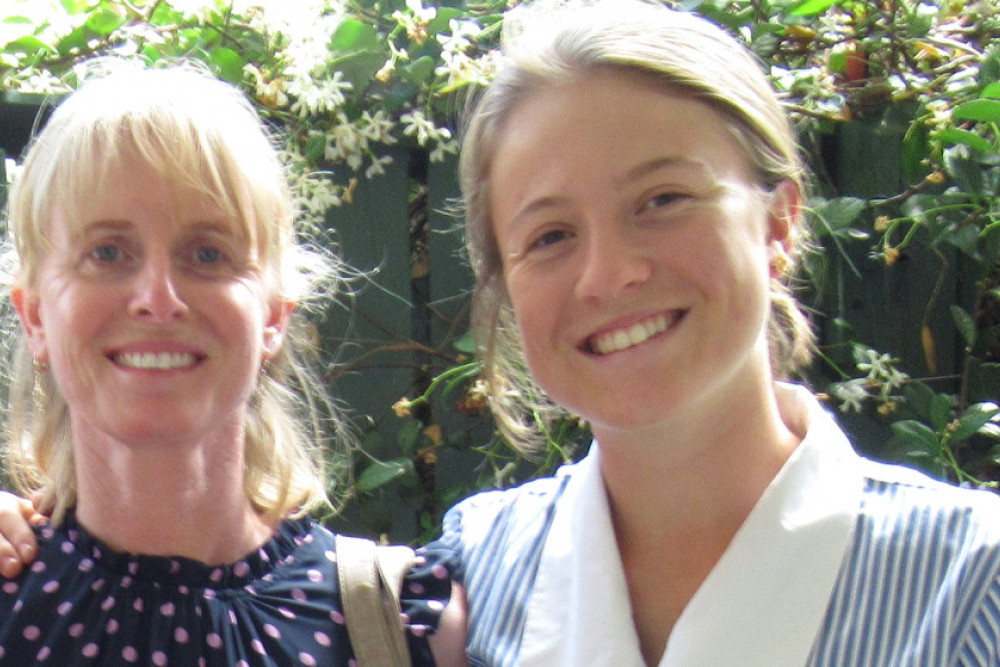 Bonnie Frost, shown with her mother, was awarded the 2021 Dux of the School.