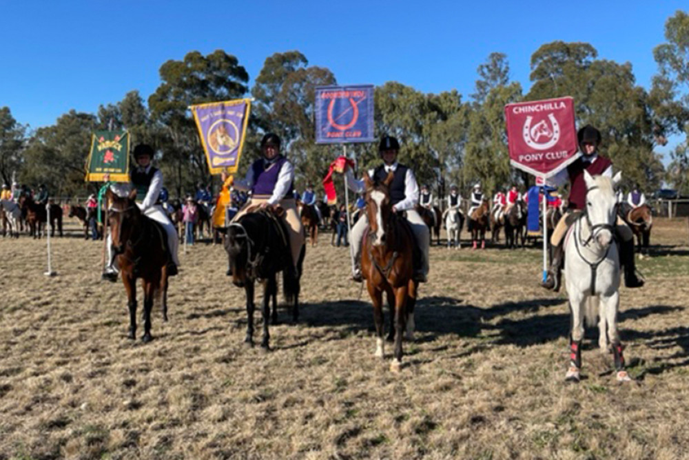 Pony clubs participate in the march past.