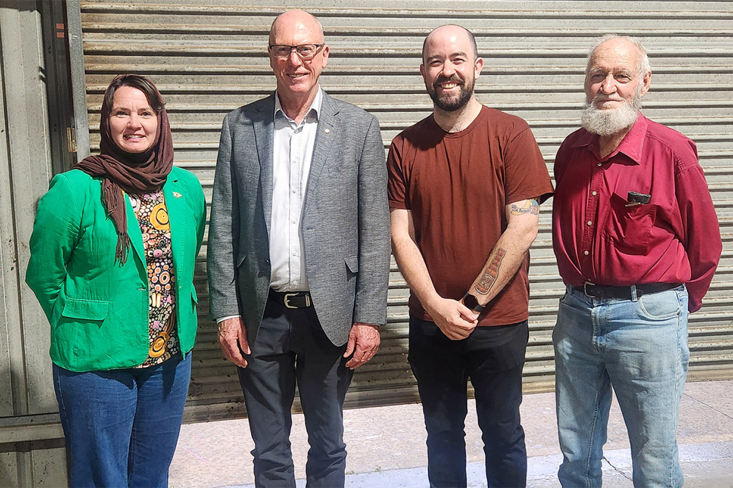 Ellisa Parker (The Greens), Pat Weir (Liberal National Party), Ben Whibley-Faulkner (Australian Labor Party), Alan Hughes (Family First). Not present - Clay Harland (One Nation).