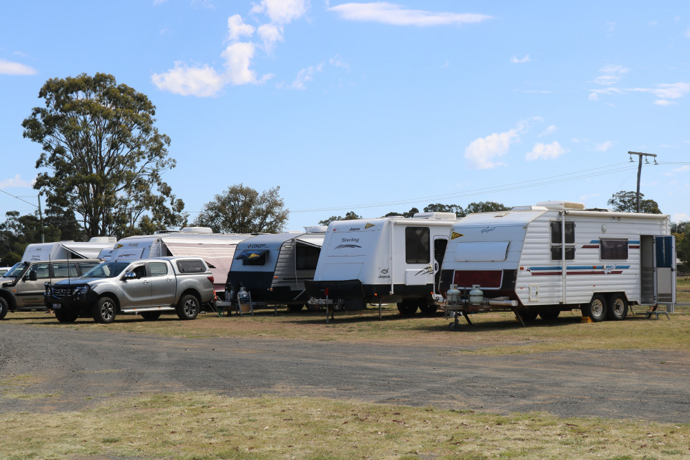 Caravans started to roll into the Pittsworth Showgrounds earlier this week in preparation for the Caravan Clubs of Queensland State Rally. Approximately 200 caravans are expected to fill the grounds for the next week, with most of them arriving today.