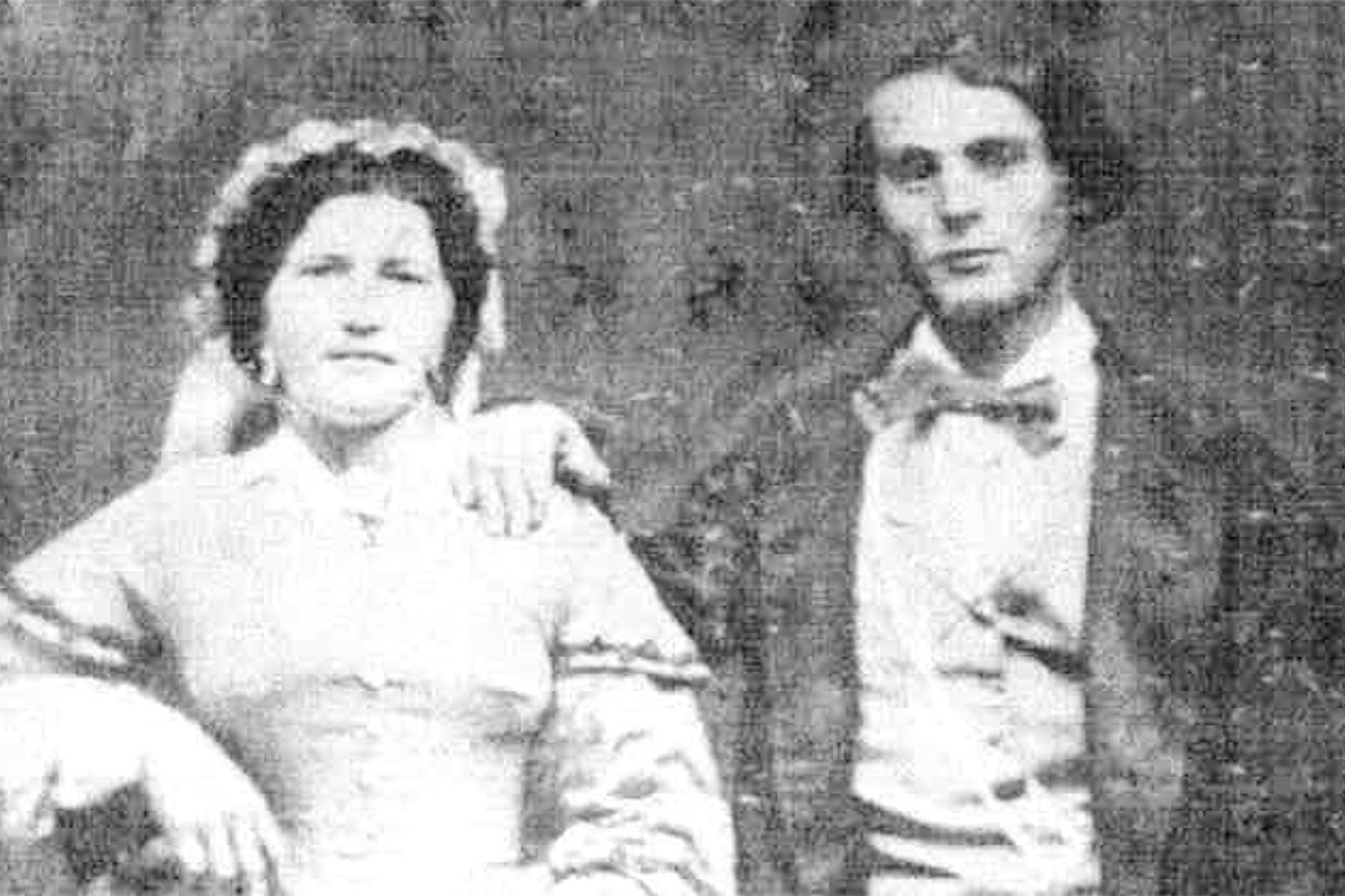 This photo was taken on Phillip and Caroline’s wedding day in 1862 and the look in their eyes is one of determination and courage. The young couple established the Imhoff family on the Downs with 16 children of their own, 61 grandchildren, and 38 great-grandchildren.