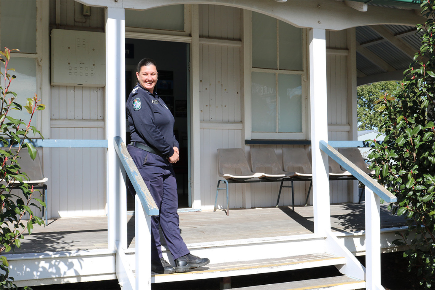 Sergeant Vanessa Rudloff on her first day as Officer-in-Charge of Clifton Police.