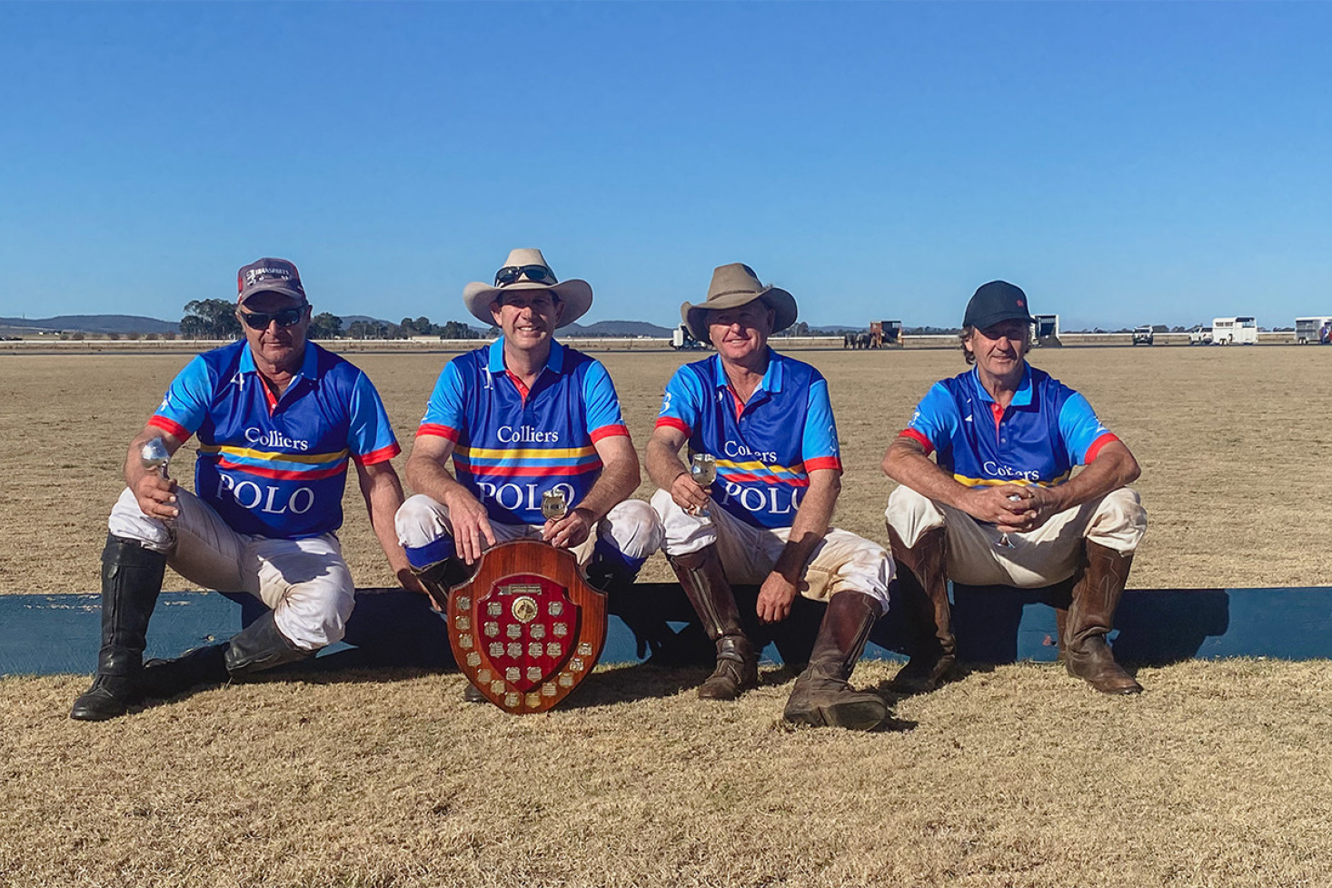 Winning A Grade Side Colliers, from left, Wayne Glennie, Simon Beirne, Charlie Field and Graham Mann.