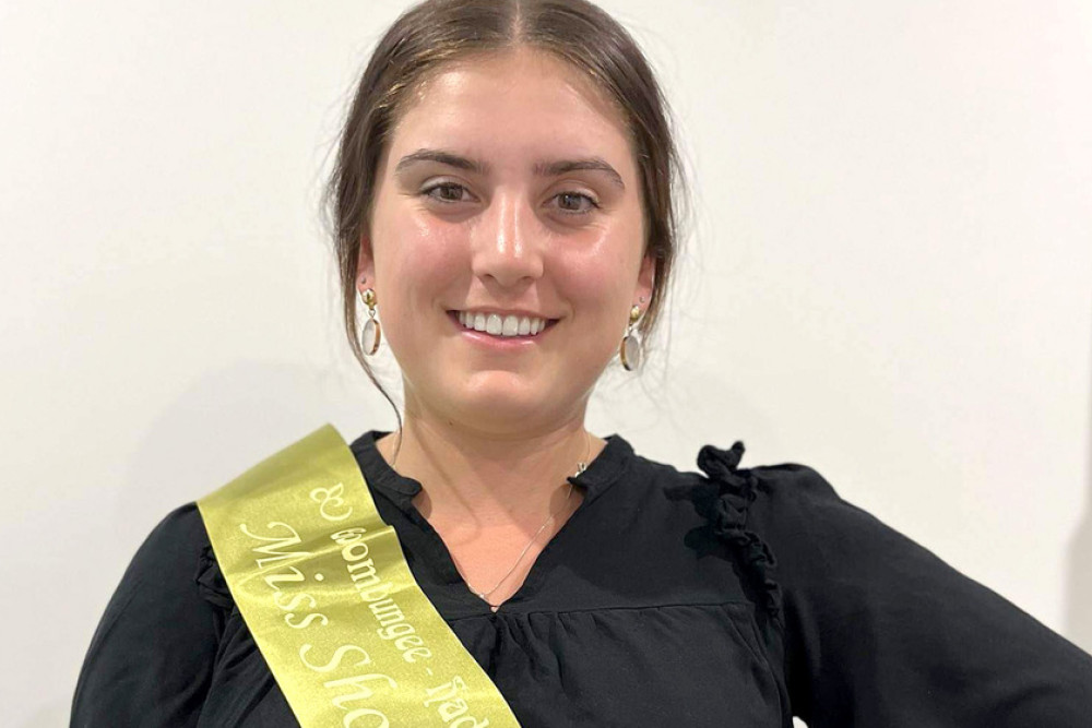 Goombungee-Haden Showgirl Chloe Ferguson, pictured wearing her entrant’s sash.