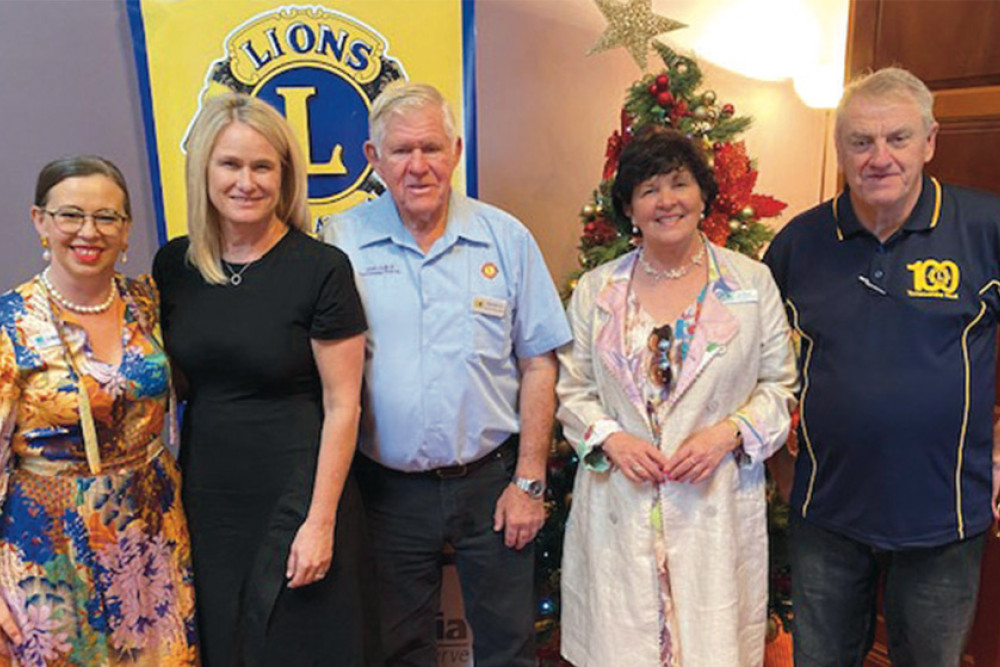 From left: Cr Melissa Taylor, Alison Kennedy - CEO Toowoomba Hospital Foundation, Marshall Cox – Lions, Cr Nancy Sommerfield and Merv Symons - Treasurer, Toowoomba Christmas Wonderland Project Team.