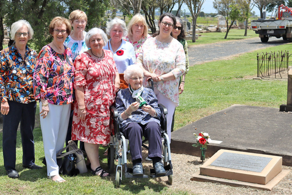 These nine ladies, all descendants of Patrick and Bridget Kilmartin, were on a mini pilgrimage to the Clifton Cemetery on Friday morning.