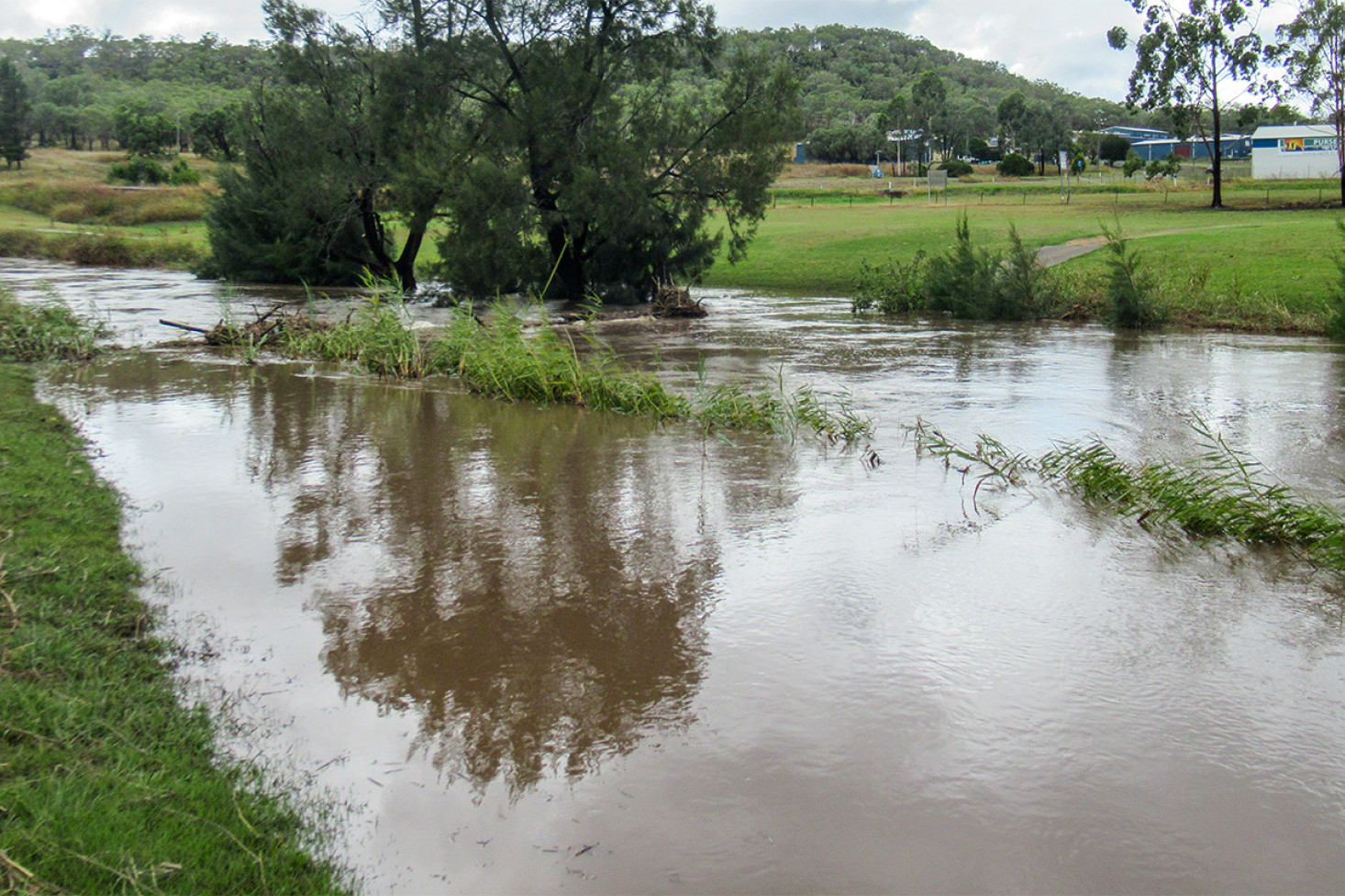 Dalrymple Creek made an impressive sight at Allora Golf Course.