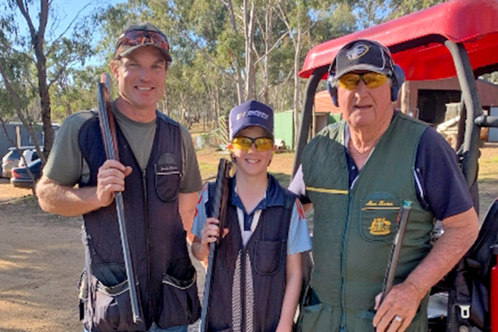 Three generations of the Barton family, from left, Justin with his son Eddison and father Max.