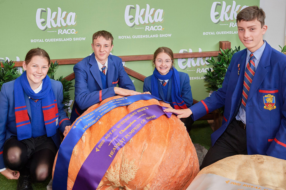 Students from Downlands College were winners of the 2023 Ekka Grand Champion Pumpkin title and aim to do it again in 2024.