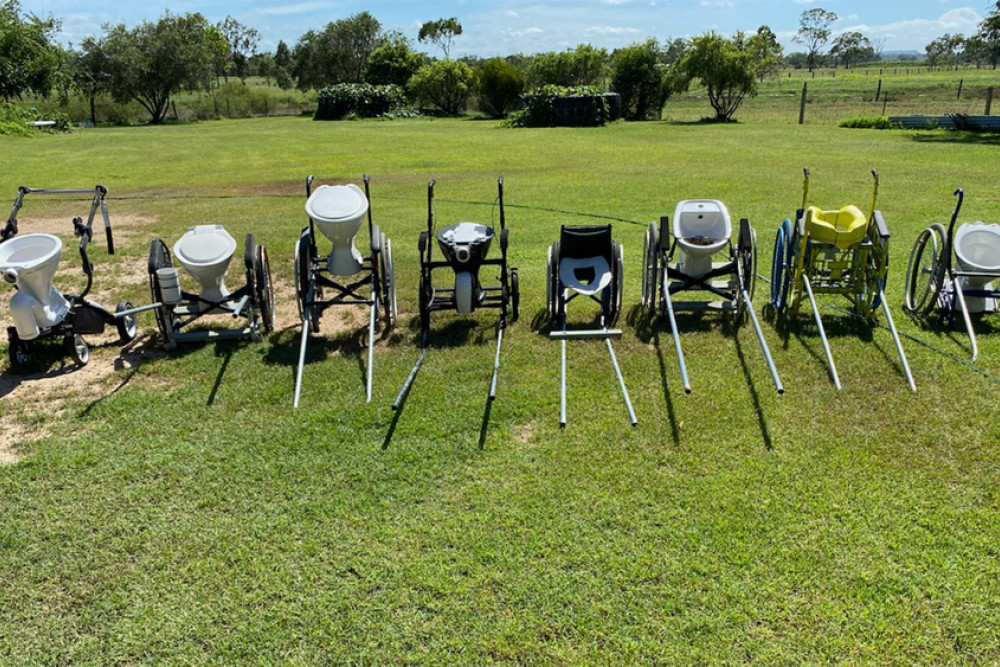 ABOVE: Some of the dunnies are ready to go.