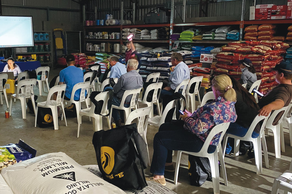 Raff’s new massive storage shed was an excellent venue for the small but highly attentive group of horse owners at the equine nutrition seminar.