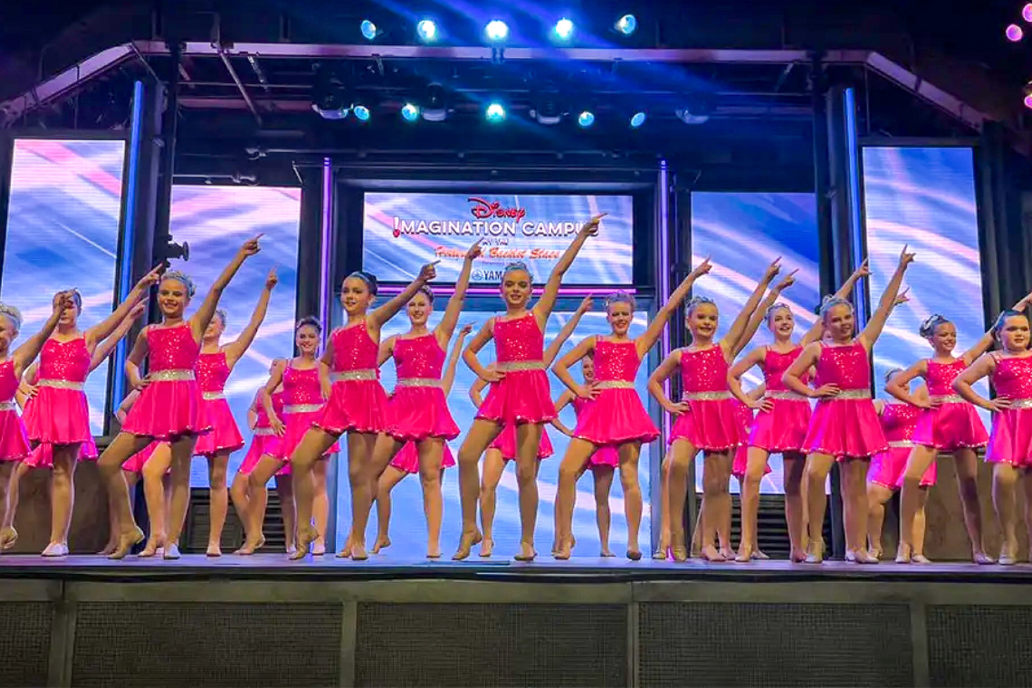 Erin performing with the iDance Studios Oakey, at Disneyland in California U.S.A.