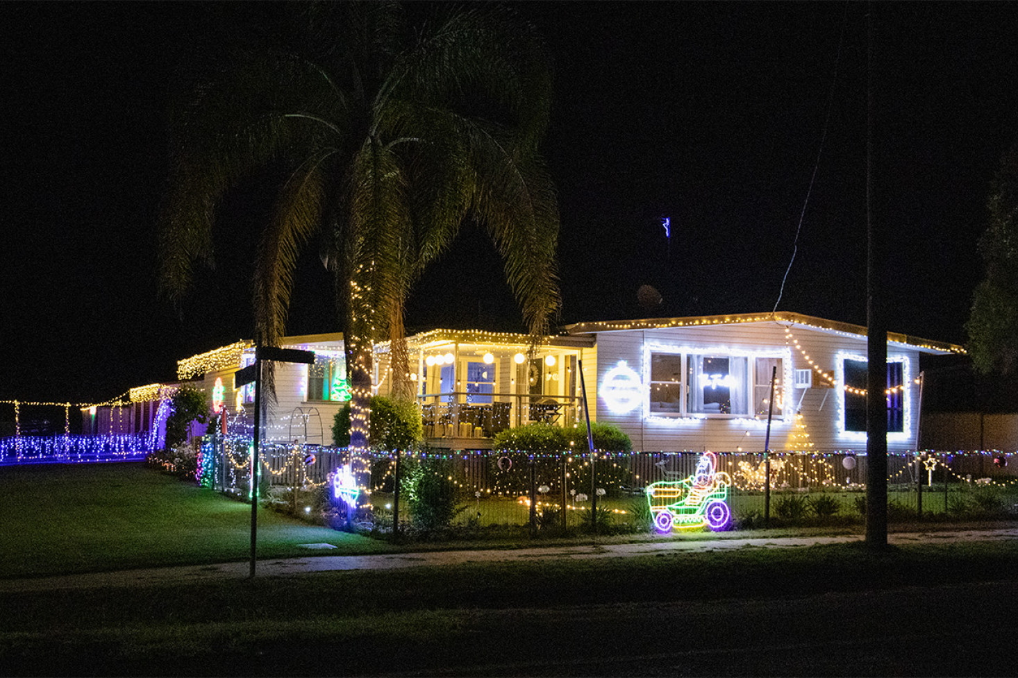 The Fowlers on the corner of Yandilla and Margetts Street were first time entrants and best decorated ‘lit up’ tree.