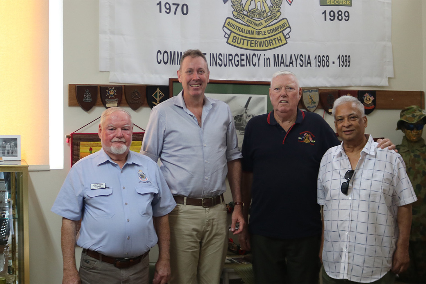 Mike Vogler from Pittsworth, Garth Hamilton MP, Stan Hannaford (Oakey) and Larry Illiffe (Toowoomba).