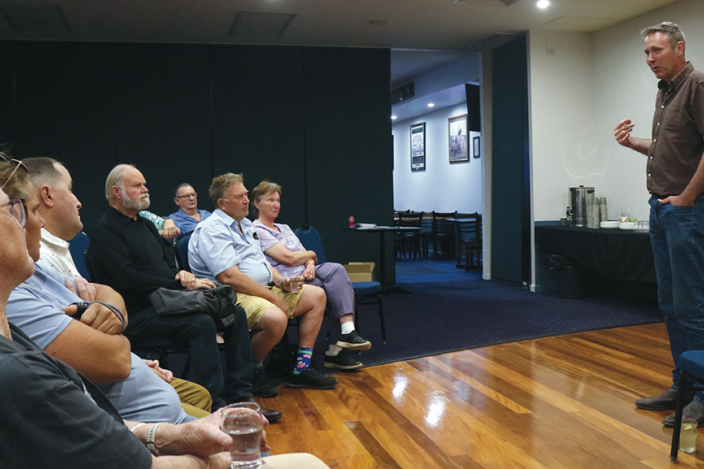 Groom MP Garth Hamilton met Oakey constituents at the Oakey R.S.L last Wednesday night.