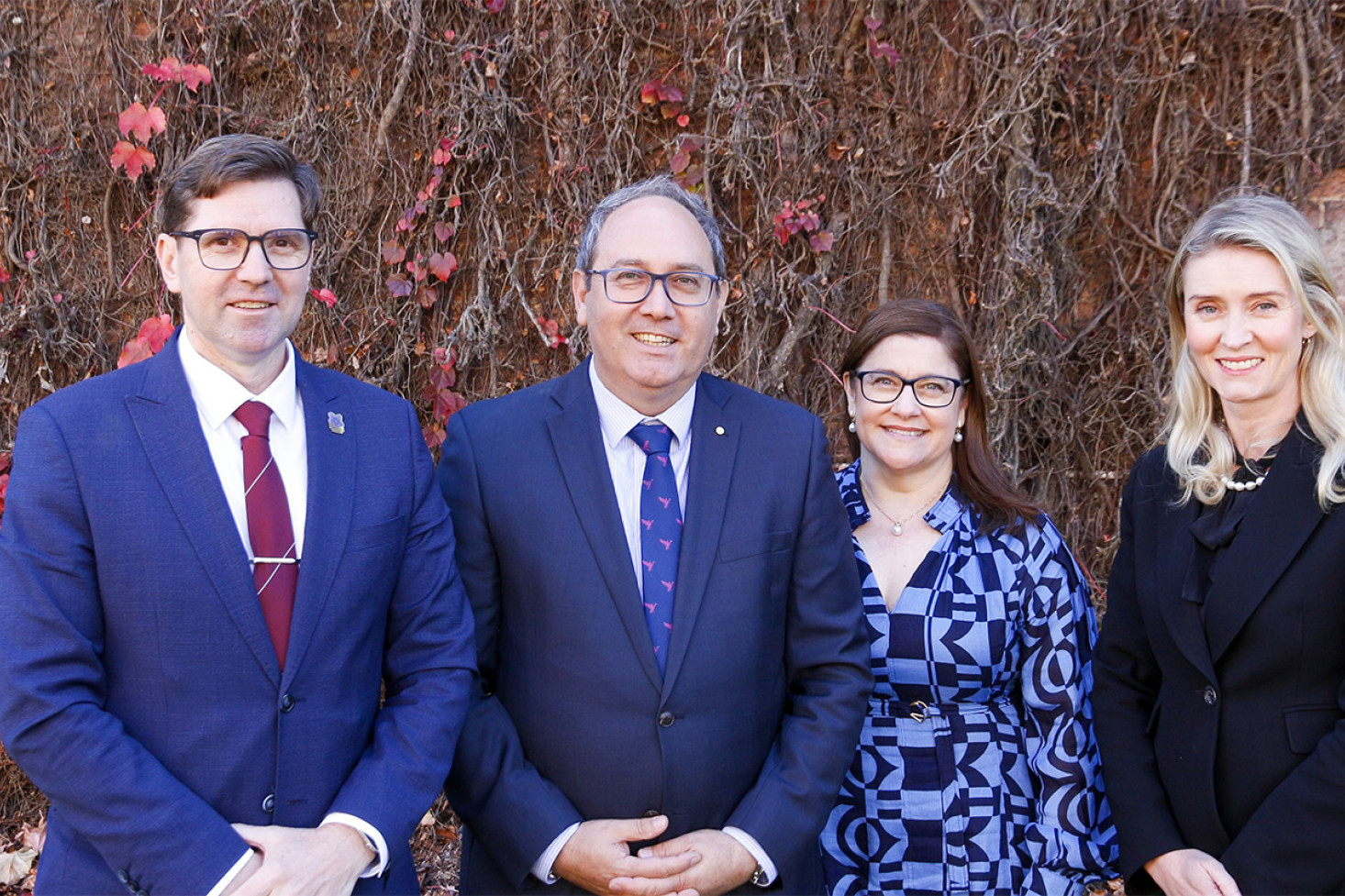 From left: Toowoomba Region Mayor Geoff McDonald, new TRC CEO Sal Petroccitto OAM, his wife Michelle and Toowoomba Region Deputy Mayor Cr Rebecca Vonhoff.