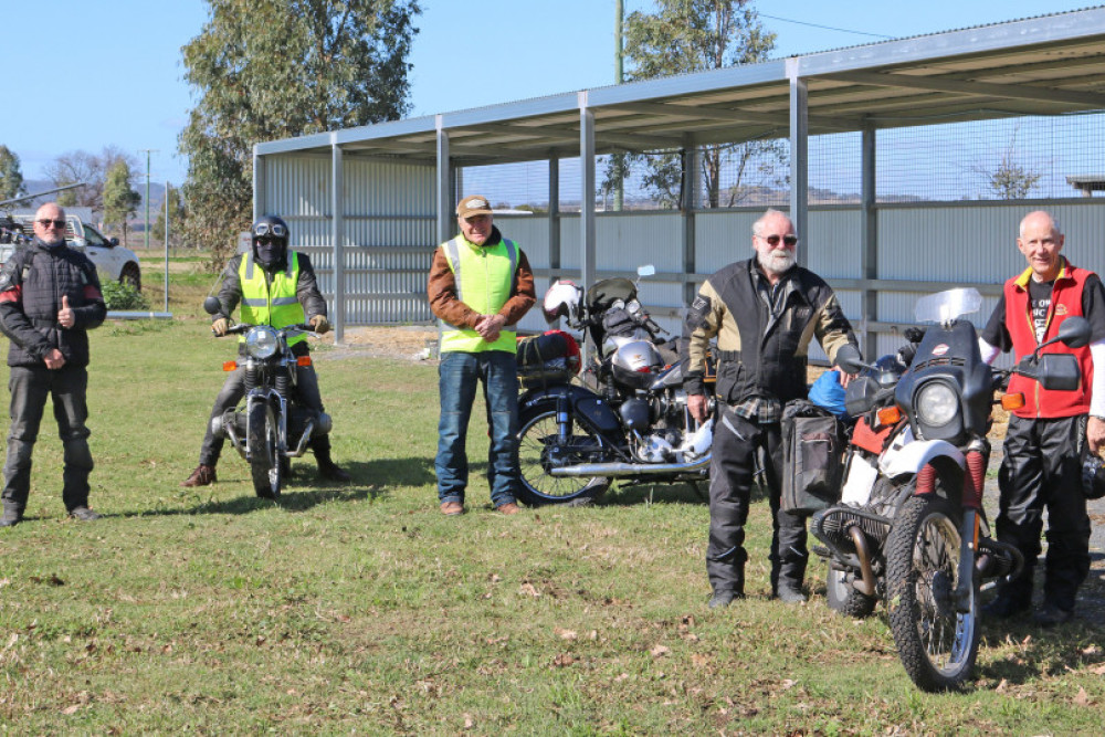 A group of riders who came from the Gold Coast for the weekend.