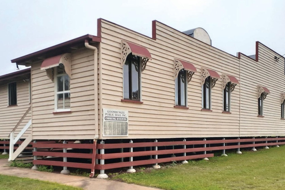 ABOVE: Goombungee Public Hall, pictured in 2022.