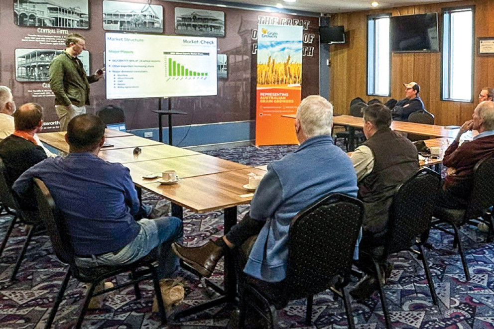 A number of farmers attended the GrainGrowers workshop last Thursday at the Pittsworth Hotel Motel.