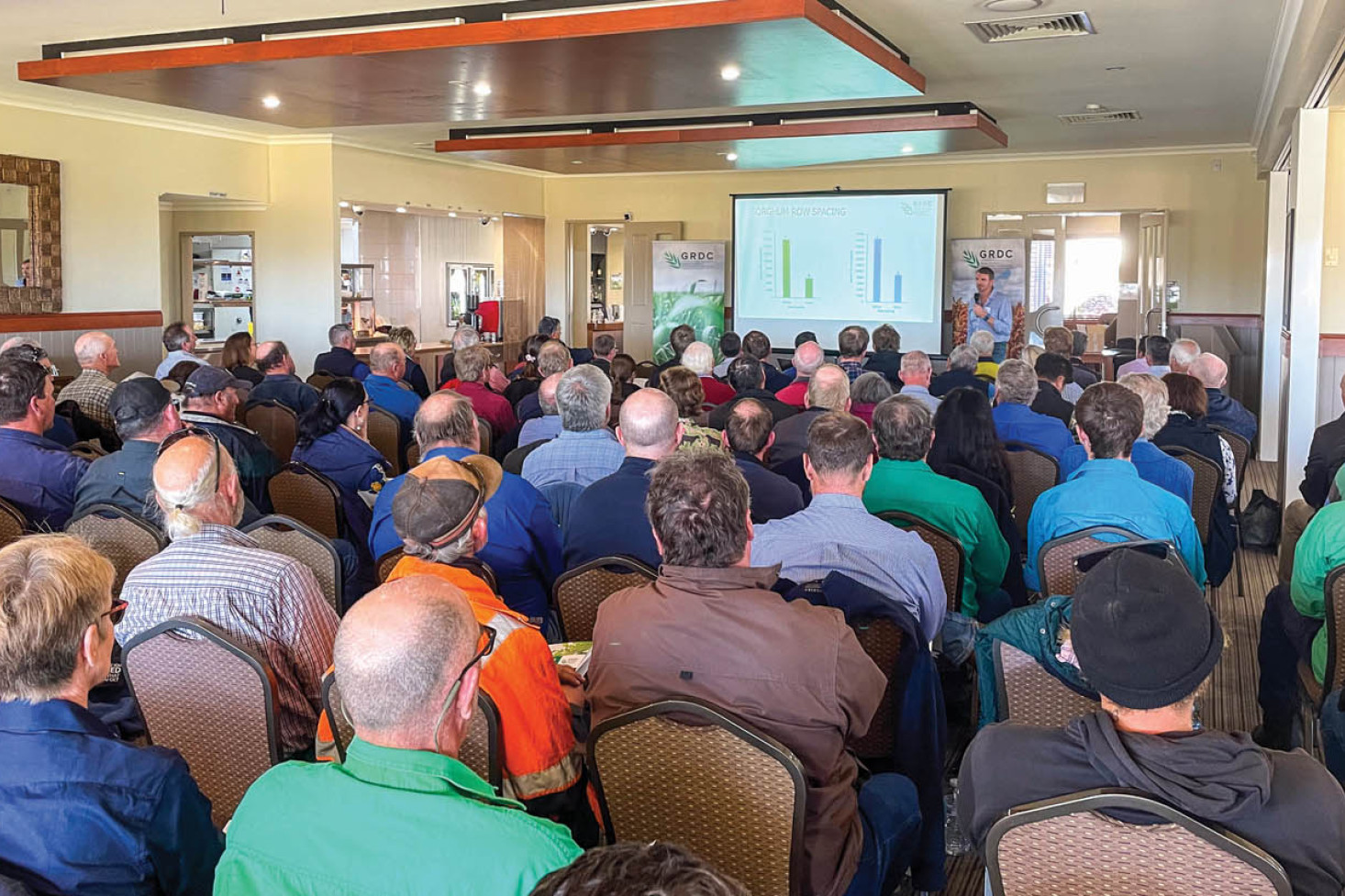 Over 120 growers and advisors attended the GRDC research update at the Pittsworth Motor Inn last Thursday.