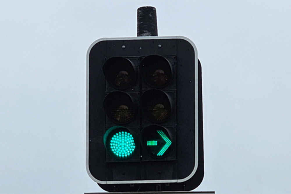 Motorists will eventually have to wait for the green arrow to turn right at all TRC intersections.