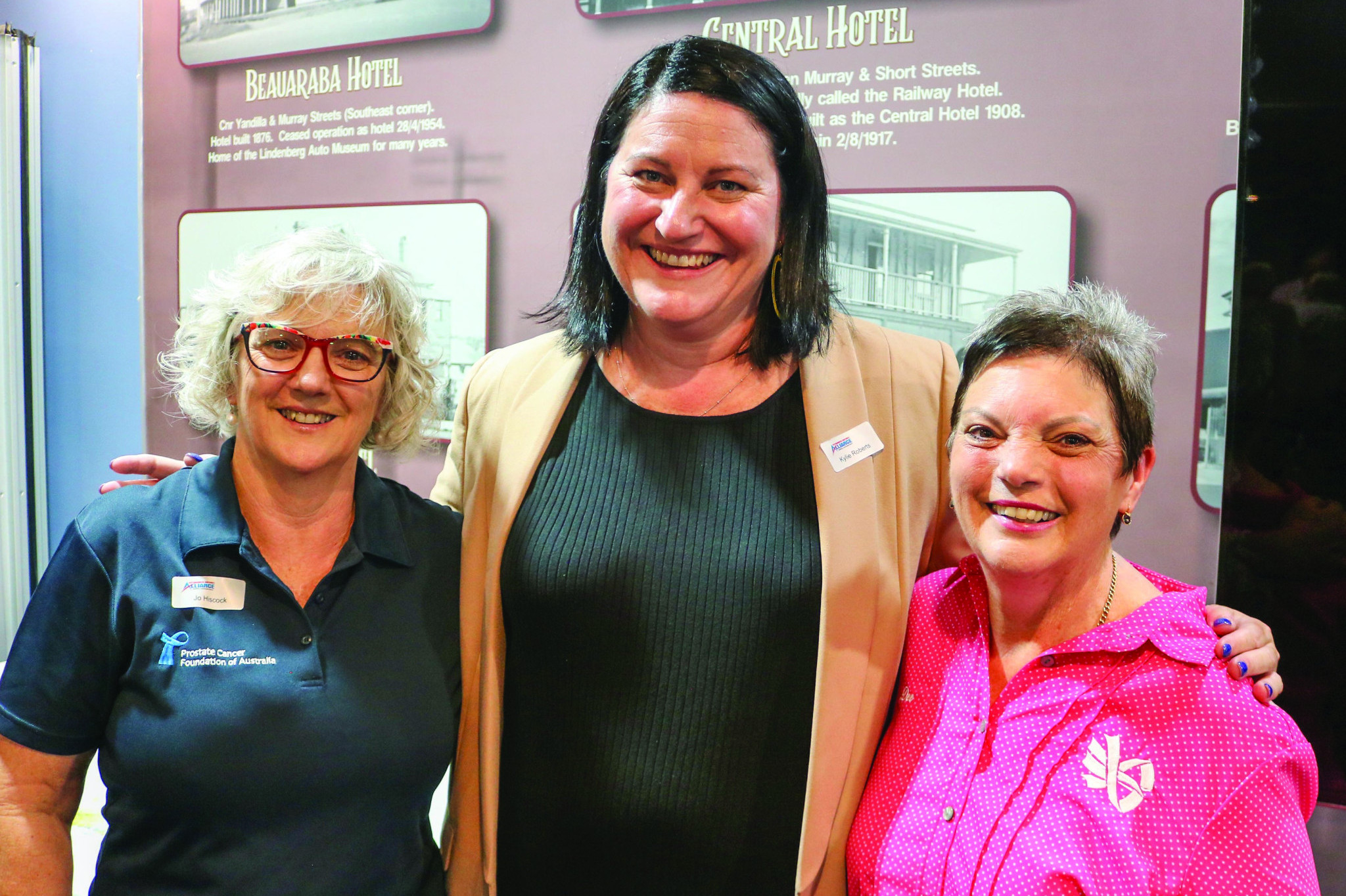 Jo Hiscock, Kylie Roberts (Gersekowski) and Deidre Hillberg were the guest speakers at the Pittsworth District Alliance breakfast on Tuesday.