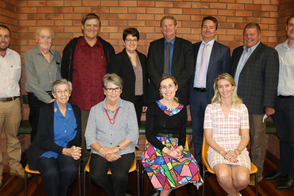 Pictured after the annual general meeting of Clifton Co-Op Hospital Ltd, the Board of Directors and Senior Staff: Seated from left: Director of Nursing Heather Miller, Director Anne Glasheen, Dr Jo Pappas, Director Rebecca Vonhoff; Standing from left: Director Haydn O’Leary, retiring Director Terry Davis, Director Leo Herzig, Finance Manager Louise Shaw, General Manager Brad Jones, Chairman Andrew Douglas, retiring Director Chris Bazley, Director John Henderson.