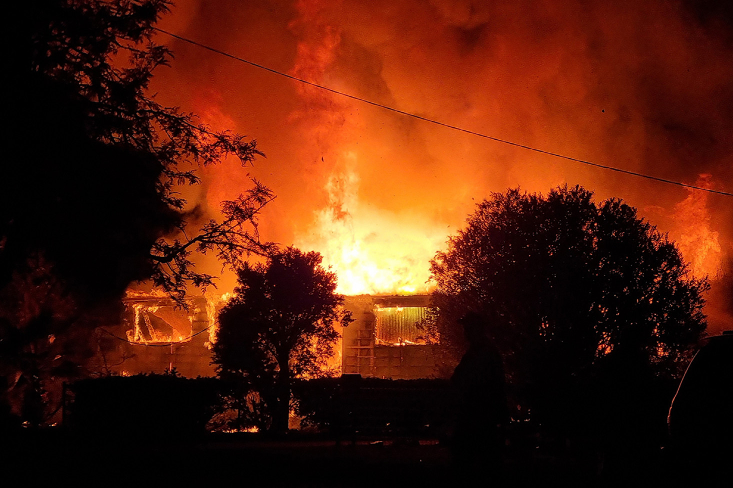 A house in Hume Street has been reduced to ashes after catching fire on Thursday at about 10:20pm.