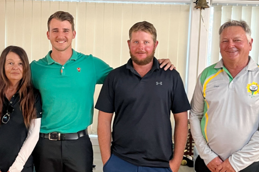 From Left: Ladies’ Champion Jane Farrell, Men’s A Grade and Club Champion Jackson Free, B Grade Champion Jake Castles and C Grade Champion Mal Cox.