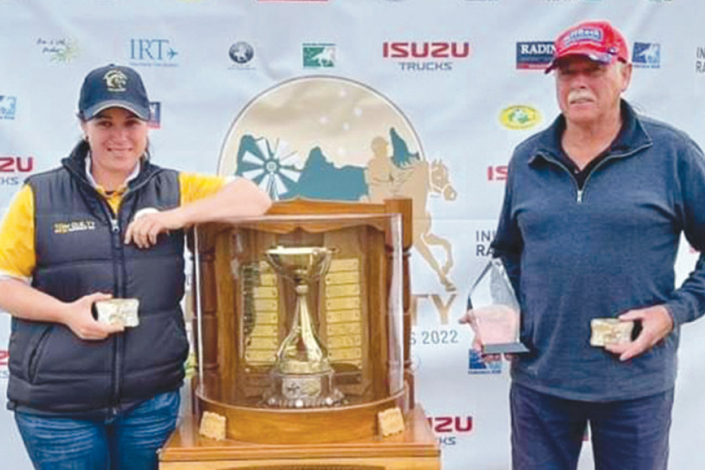 Father and daughter pair Roy and Jo Barsby with the Tom Quilty Gold Cup.