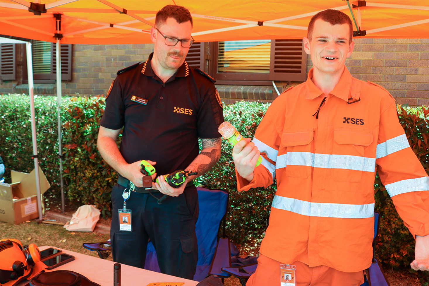 SES Local Controller for the Toowoomba Region Julian Rees and Member Jack Spies were at Clifton’s Street Markets during Country Week giving locals an insight into what the organisation is about.