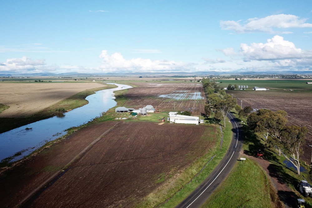 The water of Kings Creek had swollen significantly last week (Clifton can be seen in the back right). Photo, Ian Brady