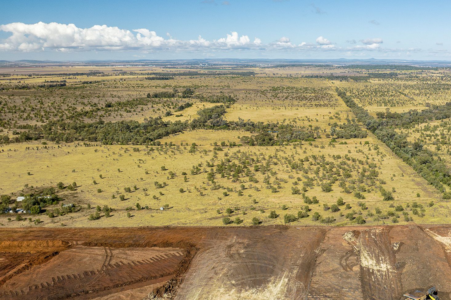 An aerial shot of the Lagoon Creek Conservation Zone which will be the site of the tree-planting.