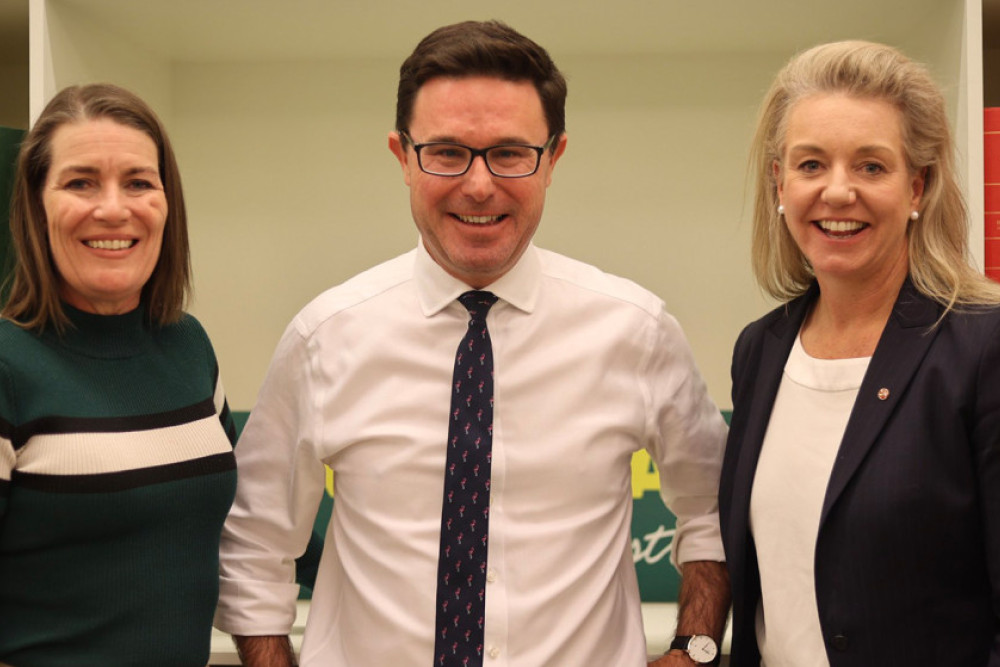 David Littleproud is joined in the new Nationals leadership team by new Deputy Leader Perin Davey and Senate Leader Bridget McKenzie.